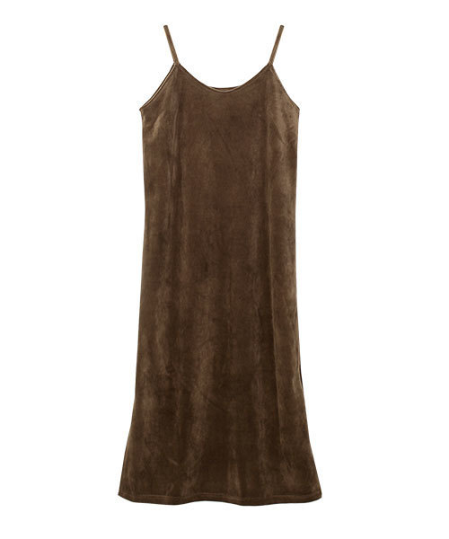 Pierrot(ピエロ)の「ベロアキャミワンピース(ワンピース・レディース・ブラウン/ネイビー/ブラック・M/L)」の15枚目の写真