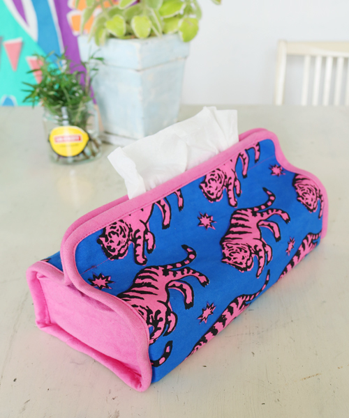 チャイハネ（チャイハネ）の「【チャイハネ】ズーズーティッシュボックスカバー（インテリア雑貨・レディース・オレンジ/イエロー/グリーン×オレンジ/ピンク/ブルー・FREE）」の4枚目の写真