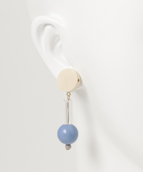 Shelly island(シェリーアイランド)の「【Shelly island】ウッド人気パーツ組み合わせピアス(ピアス(両耳用)・レディース・ブルー/ピンク・FREE)」の5枚目の写真