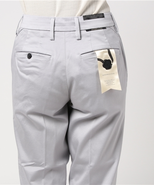 MARIEBELLE　JEAN（マリベルジーン）の「テーパード トラウザー カラーパンツ   KIR(キール)（スラックス・レディース・サンドベージュ/ライトグレー/サーモンピンク/ネイビー/ライトグリーン/オレンジ/グリーン/イエロー・27inch/26inch/24inch/23inch/25inch）」の10枚目の写真