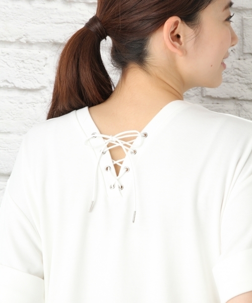 LEPSIM（レプシィム）の「2WAYレースアップワンピース 748201（ワンピース・レディース・オフホワイト/ブラック/カーキ・LARGE/MEDIUM）」の5枚目の写真