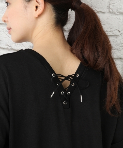 LEPSIM（レプシィム）の「2WAYレースアップワンピース 748201（ワンピース・レディース・オフホワイト/ブラック/カーキ・LARGE/MEDIUM）」の7枚目の写真