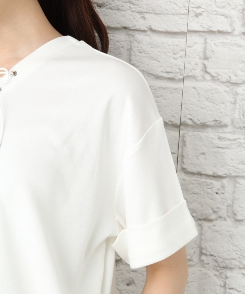 LEPSIM（レプシィム）の「2WAYレースアップワンピース 748201（ワンピース・レディース・オフホワイト/ブラック/カーキ・LARGE/MEDIUM）」の13枚目の写真