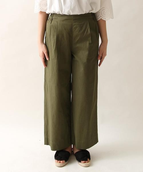 coen(コーエン)の「【『LEE』7月号掲載】綿麻イージーワイドパンツ(その他パンツ・レディース・ダークブラウン/オリーブ・MEDIUM/LARGE/SMALL)」の12枚目の写真