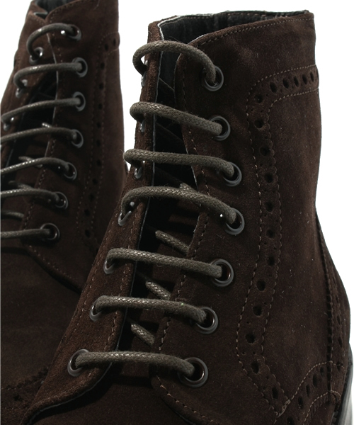 BEAUTY&YOUTH UNITED ARROWS（ビューティーアンドユースユナイテッドアローズ）の「BYitaly スウェード ウィングチップ ◆（ブーツ・メンズ・ブラック/ダークブラウン・40/41/42）」の8枚目の写真