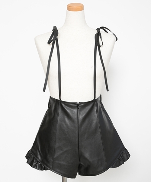 FICTION TOKYO（フィクショントーキョー）の「rp1264-Fake leather short pants パンツ（その他パンツ・レディース・ブラック/カーキ/ワインレッド・FREE）」の21枚目の写真