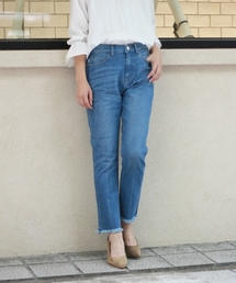 le.coeur blanc | フリンジリメイクデニムスリムストレート(デニムパンツ)