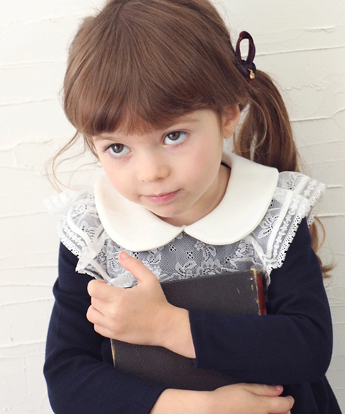 Rora（ローラ）の「ブリーズ ワンピース フォーマル ネイビー 紺色 レース（ワンピース・キッズ・ネイビー・90㎝/100cm/110cm/120cm/130cm/140cm）」の5枚目の写真