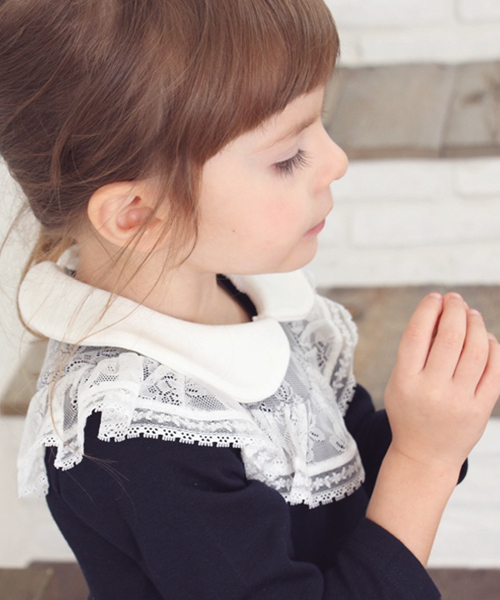 Rora（ローラ）の「ブリーズ ワンピース フォーマル ネイビー 紺色 レース（ワンピース・キッズ・ネイビー・90㎝/100cm/110cm/120cm/130cm/140cm）」の11枚目の写真