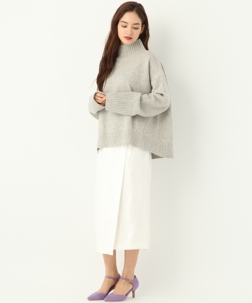 A part by（アパートバイ）の「RハナガラJQDタイトスカート 773091 （スカート・レディース・ホワイト/ブラック・LARGE/MEDIUM）」の6枚目の写真