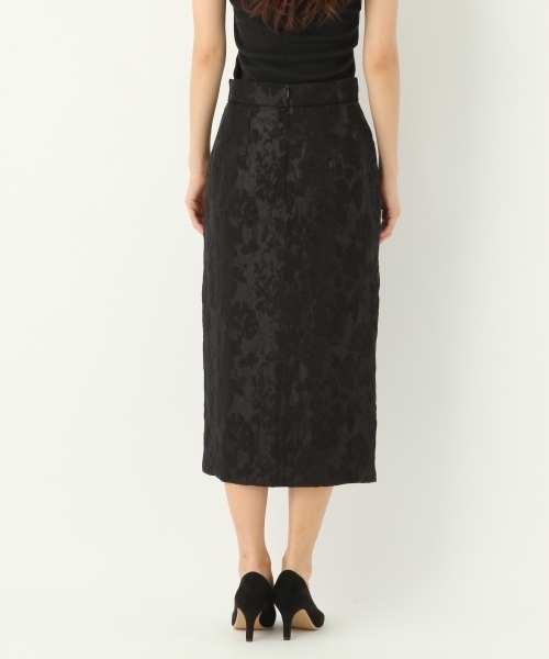 A part by（アパートバイ）の「RハナガラJQDタイトスカート 773091 （スカート・レディース・ホワイト/ブラック・LARGE/MEDIUM）」の4枚目の写真