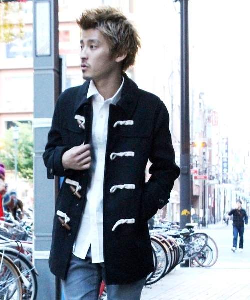 WEGO(ウィゴー)の「メルトントグルコート(ダッフルコート・メンズ・ベージュ/ネイビー/オレンジ/ブラック/ターコイズブルー・SMALL/MEDIUM/LARGE)」の2枚目の写真