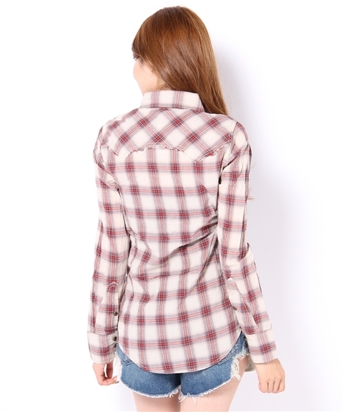 goa（ゴア）の「チェックシャツ（シャツ/ブラウス・レディース・ブラウン/イエロー/レッド・FREE）」の5枚目の写真