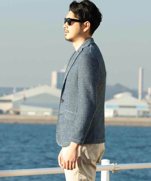 MEN'S BIGI（メンズビギ）の「ストレッチラッセルジャケット （テーラードジャケット・メンズ・ネイビー/サックスブルー・LL/S/M/L）」の16枚目の写真