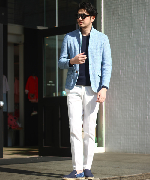 MEN'S BIGI（メンズビギ）の「ストレッチラッセルジャケット （テーラードジャケット・メンズ・ネイビー/サックスブルー・LL/S/M/L）」の4枚目の写真