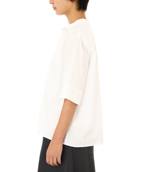 MHL.（エムエイチエル）の「COTTON RAMIE POPLIN（シャツ/ブラウス・レディース・ホワイト/ネイビー/イエロー・1/2/3）」の10枚目の写真