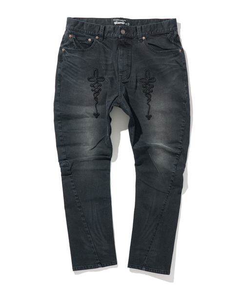 glamb(グラム)の「Napoleon tapered denim / ナポレオンテーパードデニム(デニムパンツ・メンズ・グレー/ブラック/ライトインディゴブルー/インディゴブルー・2/3/4/0/1)」の2枚目の写真