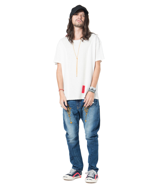 glamb(グラム)の「Napoleon tapered denim / ナポレオンテーパードデニム(デニムパンツ・メンズ・グレー/ブラック/ライトインディゴブルー/インディゴブルー・2/3/4/0/1)」の12枚目の写真