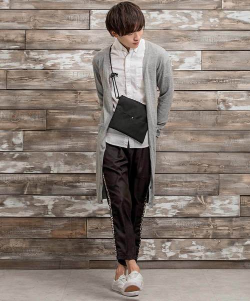 MinoriTY（マイノリティ）の「ハイゲージニットロングカーディガン コーディガン（カーディガン/ボレロ・メンズ・ブラック/ベージュ/ネイビー/グレー/オートミール・L/M）」の7枚目の写真