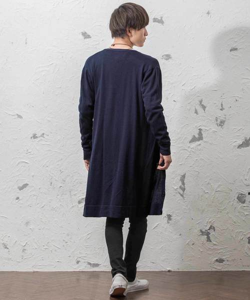 MinoriTY（マイノリティ）の「ハイゲージニットロングカーディガン コーディガン（カーディガン/ボレロ・メンズ・ブラック/ベージュ/ネイビー/グレー/オートミール・L/M）」の12枚目の写真