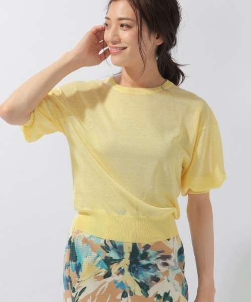 laboratory work（ラボラトリーワーク）の「ITALYラメニットプルオーバー（ニット/セーター・レディース・杢グレー/ブルー/イエロー・MEDIUM）」の2枚目の写真