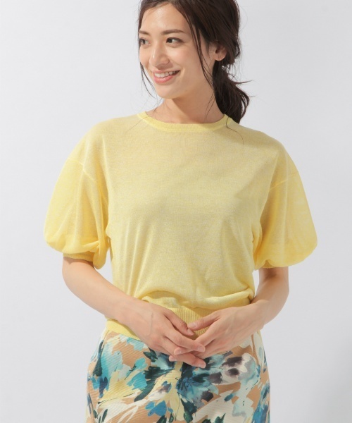 laboratory work（ラボラトリーワーク）の「ITALYラメニットプルオーバー（ニット/セーター・レディース・杢グレー/ブルー/イエロー・MEDIUM）」の4枚目の写真