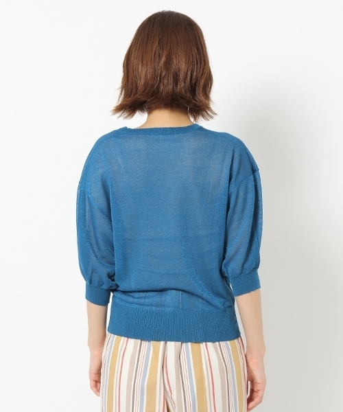 laboratory work（ラボラトリーワーク）の「ITALYラメニットプルオーバー（ニット/セーター・レディース・杢グレー/ブルー/イエロー・MEDIUM）」の10枚目の写真