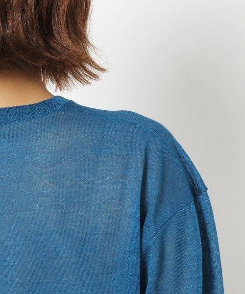 laboratory work（ラボラトリーワーク）の「ITALYラメニットプルオーバー（ニット/セーター・レディース・杢グレー/ブルー/イエロー・MEDIUM）」の11枚目の写真