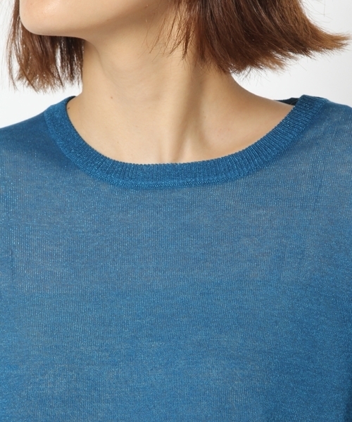 laboratory work（ラボラトリーワーク）の「ITALYラメニットプルオーバー（ニット/セーター・レディース・杢グレー/ブルー/イエロー・MEDIUM）」の12枚目の写真