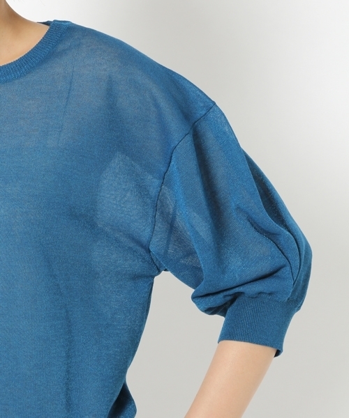 laboratory work（ラボラトリーワーク）の「ITALYラメニットプルオーバー（ニット/セーター・レディース・杢グレー/ブルー/イエロー・MEDIUM）」の13枚目の写真