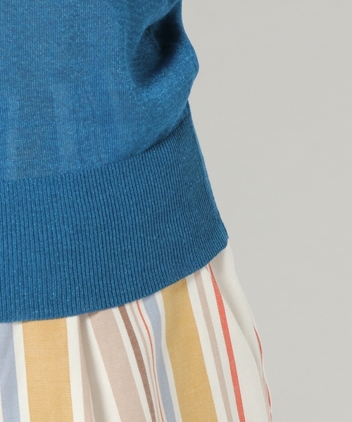 laboratory work（ラボラトリーワーク）の「ITALYラメニットプルオーバー（ニット/セーター・レディース・杢グレー/ブルー/イエロー・MEDIUM）」の14枚目の写真