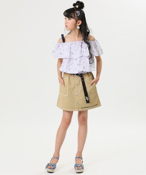 algy（アルジー）の「シェル柄ブラウス（シャツ/ブラウス・キッズ・ピンク/イエロー/ブルー・SMALL/MEDIUM/X-SMALL/XX-SMALL）」の4枚目の写真