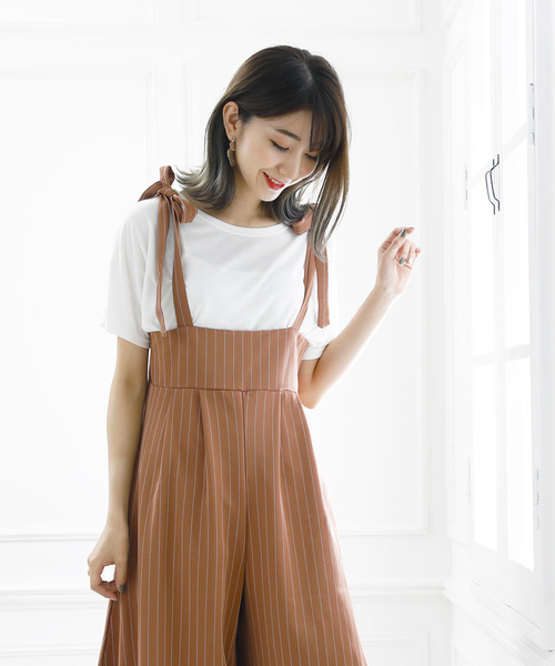 Girly Doll(ガーリードール)の「UネックTシャツPO(Tシャツ/カットソー・レディース・ブラック/グレー/オフホワイト/カーキ/イエロー・FREE)」の15枚目の写真