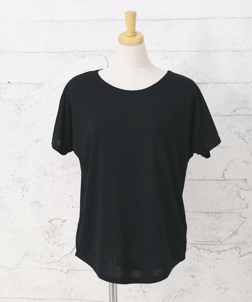 Girly Doll（ガーリードール）の「UネックTシャツPO（Tシャツ/カットソー・レディース・ブラック/グレー/オフホワイト/カーキ/イエロー・FREE）」の22枚目の写真