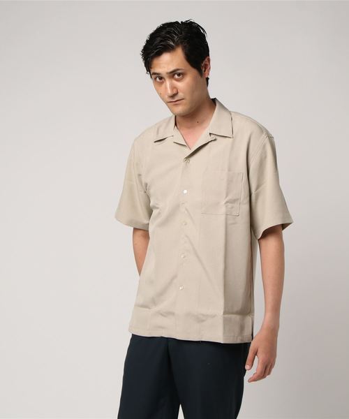 L&HARMONY（エルアンドハーモニー）の「トロワッシャーオープンカラーシャツ（シャツ/ブラウス・メンズ・ベージュ/ブルー・LARGE/MEDIUM）」の3枚目の写真