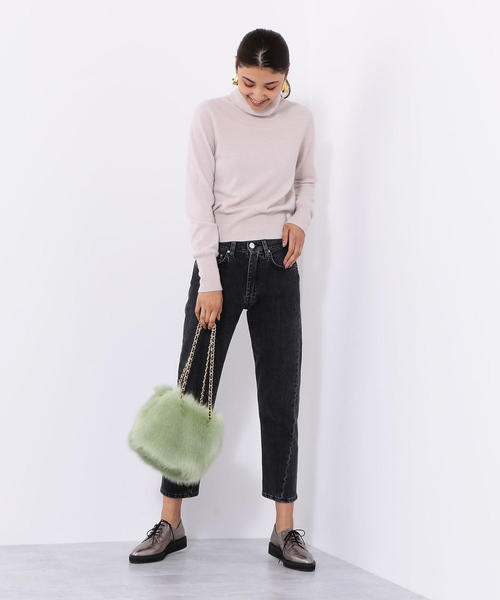 Jewel Changes（ジュエルチェンジズ）の「SMF フェイクファー 巾着 BAG（トートバッグ・レディース・ライム/ネイビー/モカ・FREE）」の13枚目の写真