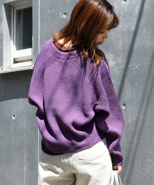 natural couture(ナチュラルクチュール)の「アイレット入りシンプルカーディガン(カーディガン/ボレロ・レディース・キャメル/ブラック/ピンク/グリーン/パープル/アイボリー・FREE)」の10枚目の写真