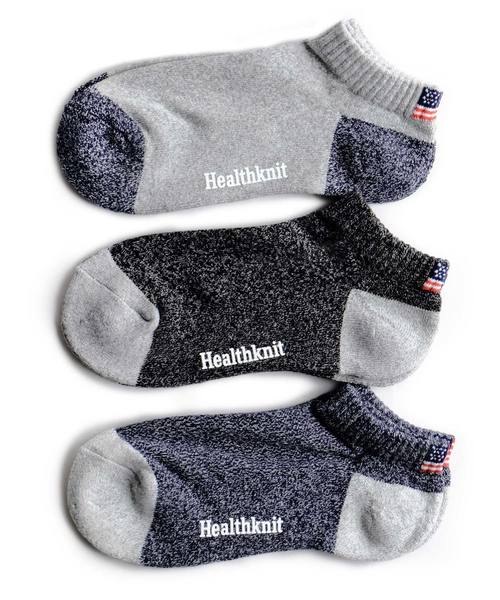Healthknit(ヘルスニット)の「【Healthknit】 3Pスニーカーソックス(ソックス/靴下・メンズ・A/B/C/D/E/F/G/I/J/H/K/L/M/N/O/P/Q/R/Y/U/T/S/W/V/X・FREE)」の2枚目の写真