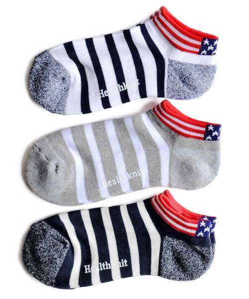 Healthknit(ヘルスニット)の「【Healthknit】 3Pスニーカーソックス(ソックス/靴下・メンズ・A/B/C/D/E/F/G/I/J/H/K/L/M/N/O/P/Q/R/Y/U/T/S/W/V/X・FREE)」の4枚目の写真