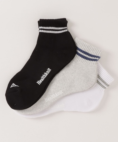 Healthknit(ヘルスニット)の「【Healthknit】 3Pスニーカーソックス(ソックス/靴下・メンズ・A/B/C/D/E/F/G/I/J/H/K/L/M/N/O/P/Q/R/Y/U/T/S/W/V/X・FREE)」の1枚目の写真