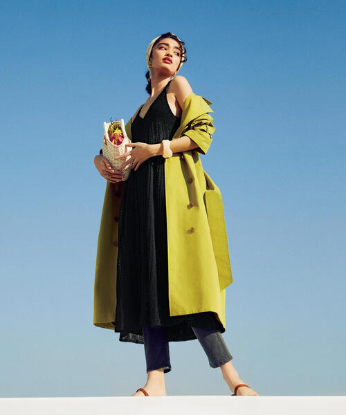 EMMEL REFINES（エメルリファインズ）の「【EMMEL REFINES】SMF C/N バックギャザートレンチコート（トレンチコート・レディース・オフホワイト/ベージュ/イエロー・S/M）」の3枚目の写真