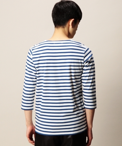 MONKEY TIME（モンキータイム）の「MT ボーダー Vネック クウォータースリーブ ◆（Tシャツ/カットソー・メンズ・ブラック/ネイビー/ピンク/コバルトブルー・X-LARGE/SMALL/MEDIUM/LARGE）」の7枚目の写真