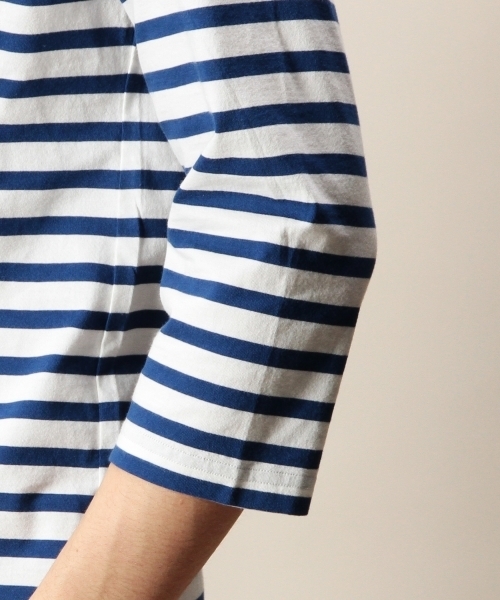 MONKEY TIME（モンキータイム）の「MT ボーダー Vネック クウォータースリーブ ◆（Tシャツ/カットソー・メンズ・ブラック/ネイビー/ピンク/コバルトブルー・X-LARGE/SMALL/MEDIUM/LARGE）」の9枚目の写真