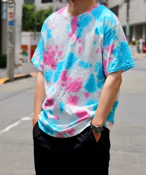 GILDAN(ギルダン)の「【WEB限定】GILDAN/ギルダン GOODYE TIE-DYE TEE(Tシャツ/カットソー・メンズ・パープル/ピンク/イエロー・SMALL/MEDIUM/LARGE)」の11枚目の写真