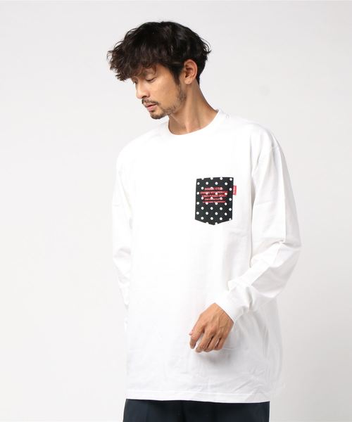 DOUBLE STEAL（ダブルスティール）の「Dot Pocket 長袖Ｔシャツ（Tシャツ/カットソー・メンズ・ホワイト系その他/ブラック系その他/ホワイト系その他2/ブラック系その他2・MEDIUM/LARGE/X-LARGE）」の2枚目の写真