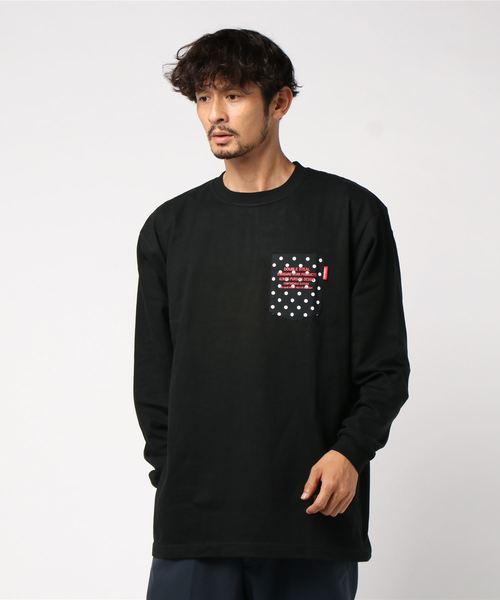 DOUBLE STEAL（ダブルスティール）の「Dot Pocket 長袖Ｔシャツ（Tシャツ/カットソー・メンズ・ホワイト系その他/ブラック系その他/ホワイト系その他2/ブラック系その他2・MEDIUM/LARGE/X-LARGE）」の4枚目の写真