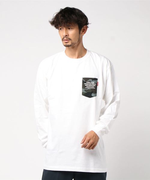 DOUBLE STEAL（ダブルスティール）の「Dot Pocket 長袖Ｔシャツ（Tシャツ/カットソー・メンズ・ホワイト系その他/ブラック系その他/ホワイト系その他2/ブラック系その他2・MEDIUM/LARGE/X-LARGE）」の9枚目の写真