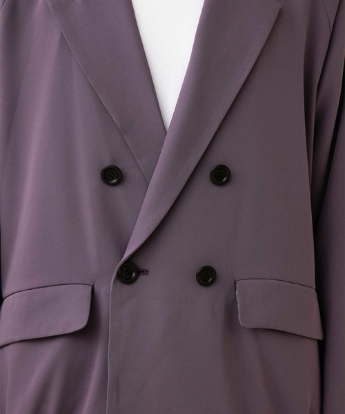 STUDIOUS（ステュディオス）の「【STUDIOUS】コクーンダブルジャケット（テーラードジャケット・メンズ・パープル/ブラック・1/2）」の10枚目の写真