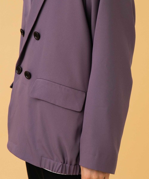 STUDIOUS（ステュディオス）の「【STUDIOUS】コクーンダブルジャケット（テーラードジャケット・メンズ・パープル/ブラック・1/2）」の9枚目の写真