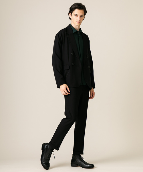 STUDIOUS（ステュディオス）の「【STUDIOUS】コクーンダブルジャケット（テーラードジャケット・メンズ・パープル/ブラック・1/2）」の16枚目の写真